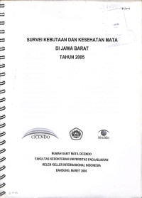 survei kebutaan dan kesehatan mata di jawa barat tahun 2005