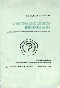 ophthalmologica indonesiana (journal of the indonesian ophthalmological association)