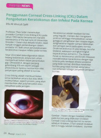 Penggunaan corneal cross linking (CXL) dalam pengobatan keratokonus dan infeksi pada kornea