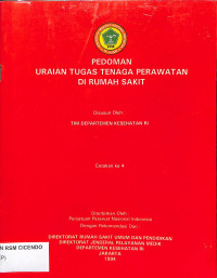 pedoman uraian tugas tenaga perawatan di rumah sakit