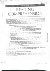 section three reading comprehension