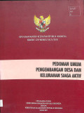 Pedoman umum pengembangan desa dan kelurahan siaga aktif