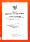 pidato pertanggungjawaban presiden/mandataris majelis permusyawaratan rakyat republik indonesia