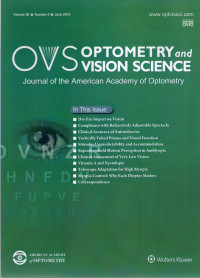 Journal of the americana cademy of optometry, ovs optometry and vision science